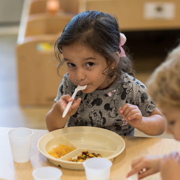 little girl eating