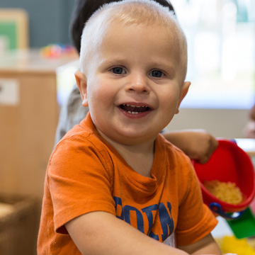 toddler boy smiling